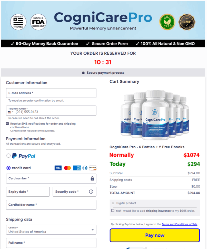 CogniCare Pro Checkout